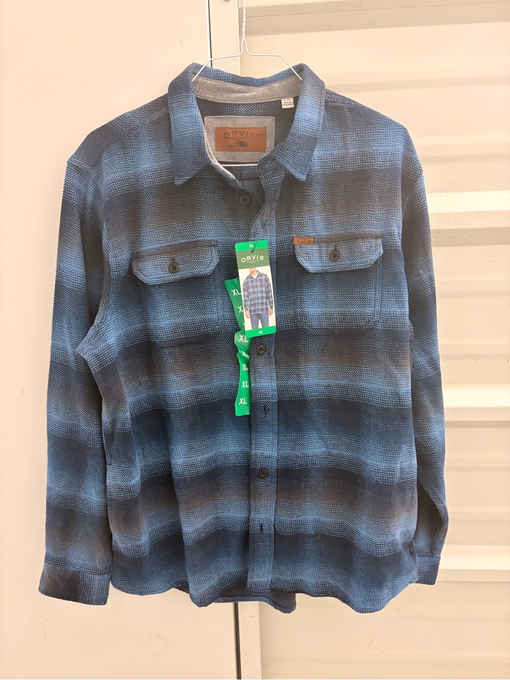 Orvis Blue Ombre Plaid Long-Sleeve Button-Down Shirt